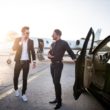 Man about to take car transfer from airport